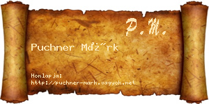 Puchner Márk névjegykártya